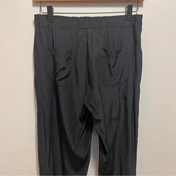 Dear Cashmere 100% Silk Black Lightweight Pants Size Medium - Picture 7 of 11